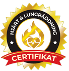 HRL-certifikat Hjärt & Lungräddnings certifikat logo